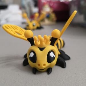 Yellow and Black Bee Toy 4.5 inches long